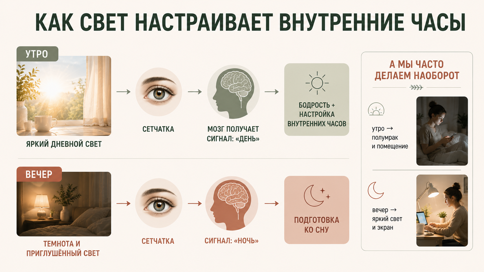 Недосып и сбитые ритмы: почему спишь вроде достаточно, а сил всё равно нет